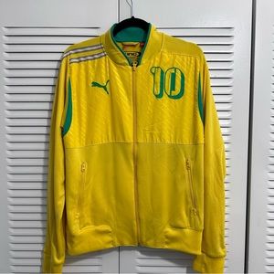 Men’s Yellow Puma Brazilian Track Jacket Size M